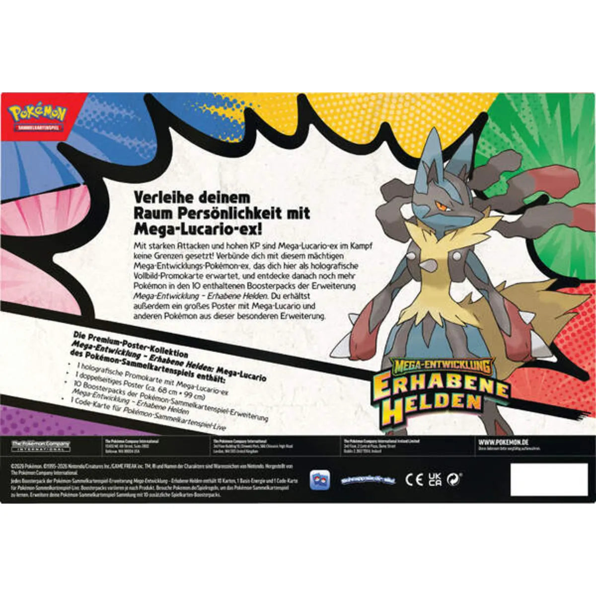Pokemon Premium-Poster-Kollektion Mega-Entwicklung - Erhabene Helden: Mega-Lucario-ex