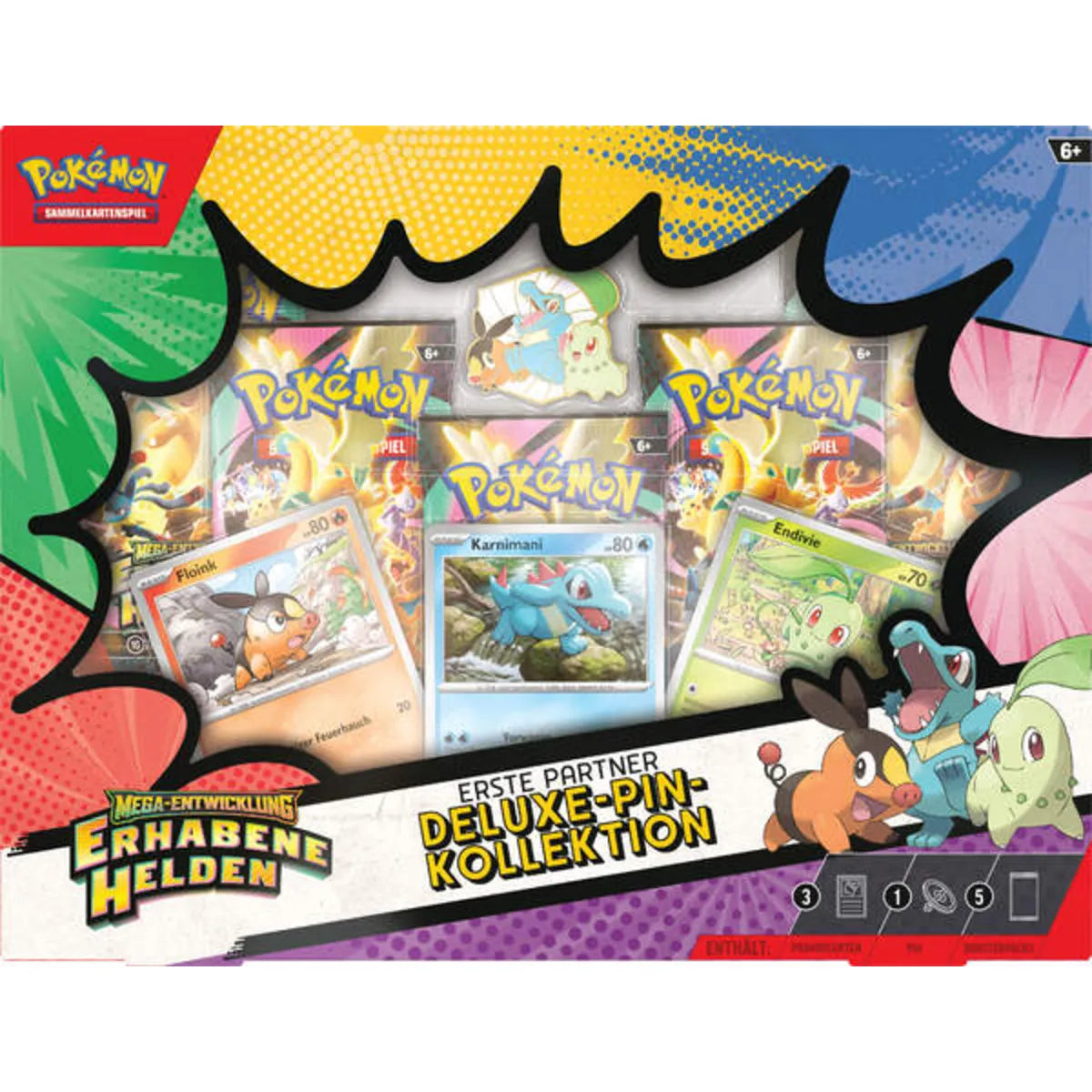 Pokemon Deluxe-Pin-Kollektion Mega-Entwicklung - Erhabene Helden: Erste Partner