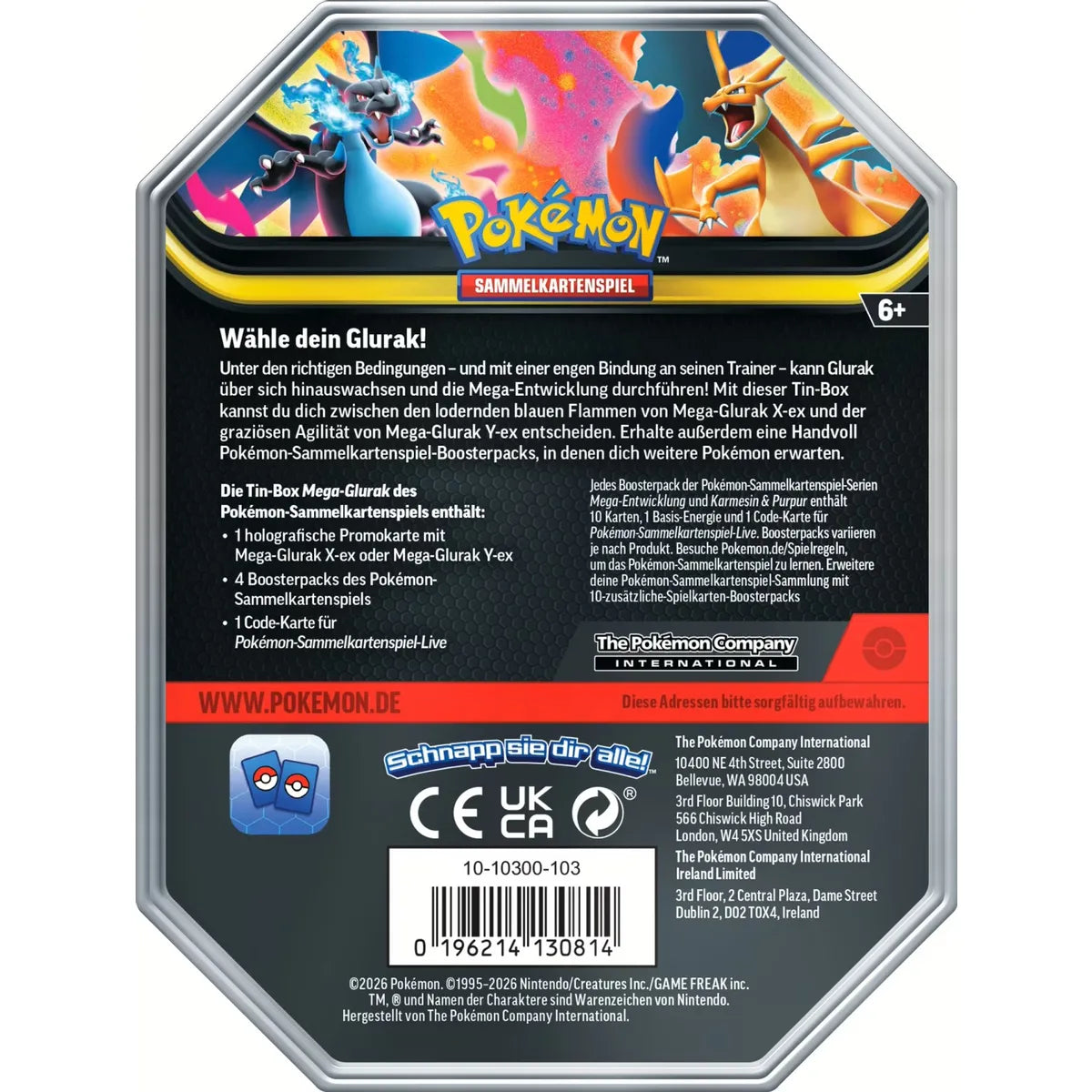 Pokemon Tin-Box Mega-Glurak: Mega-Glurak X